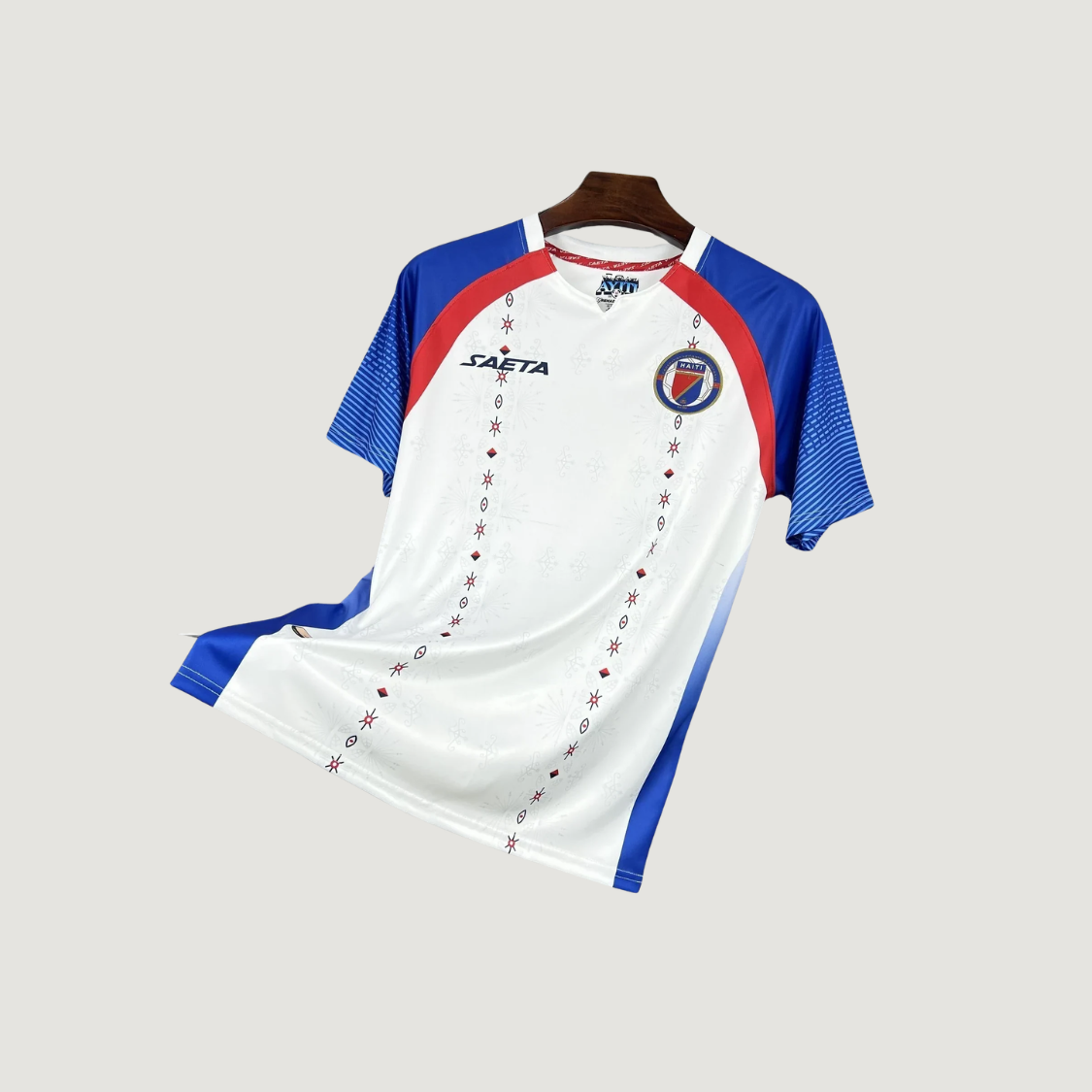 Haïti – Maillot Coupe du monde 2026 – blanc, bleu, rouge