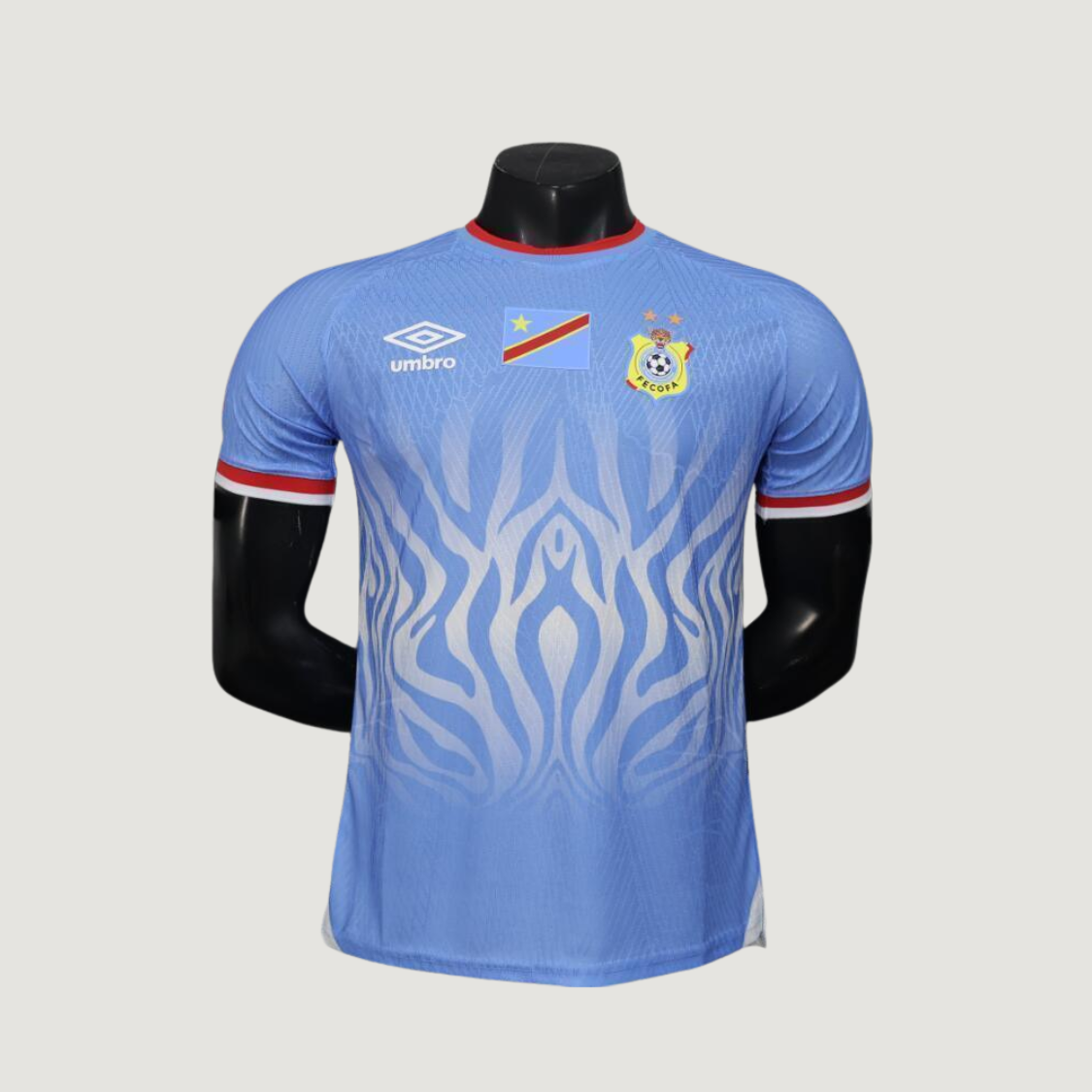 Congo – Maillot Domicile Coupe du Monde 2026 – Bleu Ciel, Blanc, Rouge
