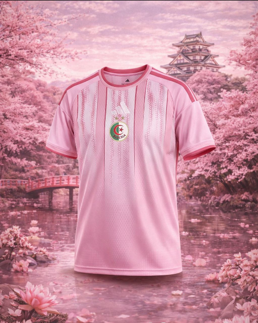 Algérie – Maillot Édition Spéciale 2026 – Rose, Blanc
