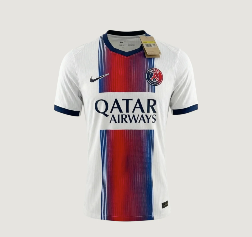 Paris Saint Germain ( PSG ) - Maillot Extérieur 26/27 – Blanc, Bleu & Rouge