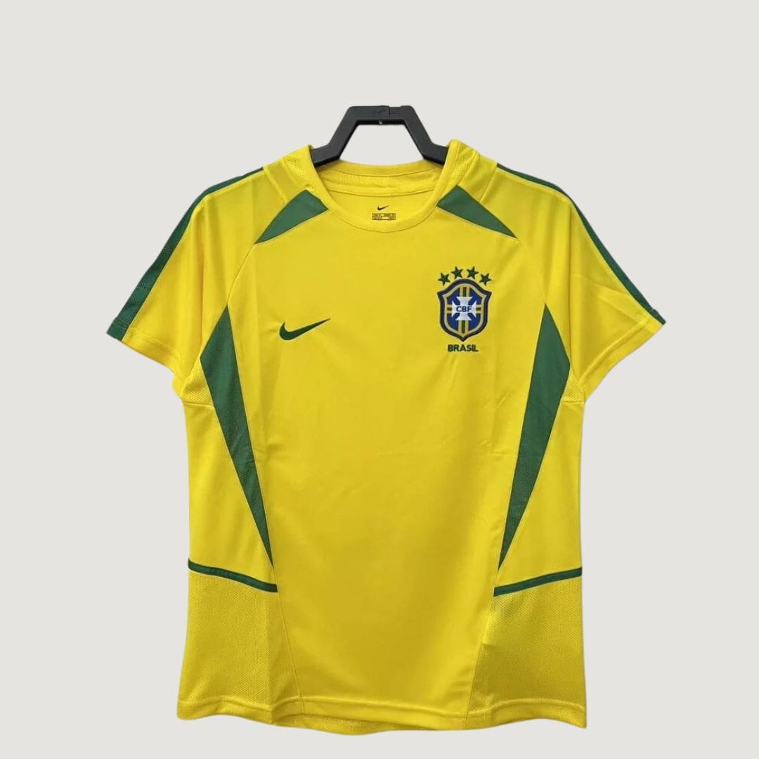 Brésil - Maillot Rétro 2002 - Jaune,Vert