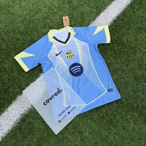 FC Barcelone – Maillot Concept 25/26 – Bleu Ciel & Jaune Pâle