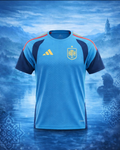 Espagne – Maillot Pré-Match 2026 – Bleu & Jaune