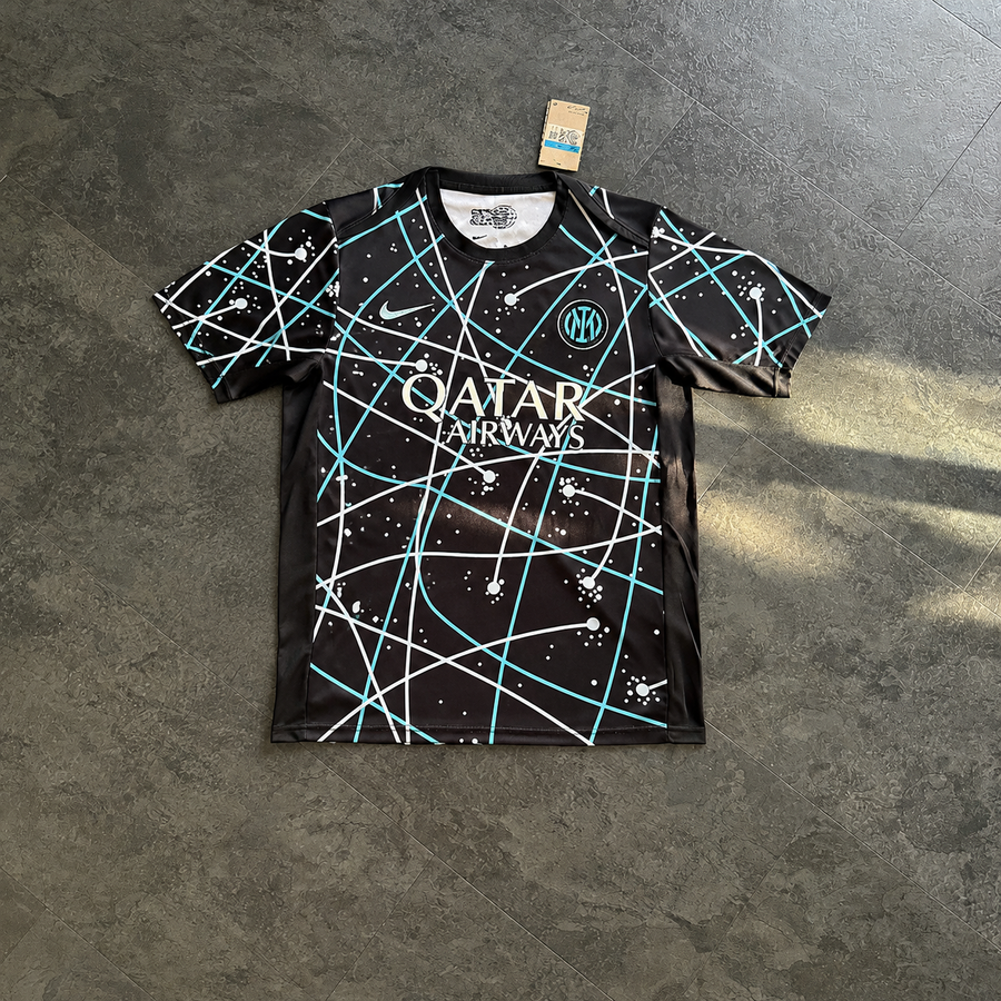 Inter Milan – Maillot Pré-Match 2025/26 – Noir, Bleu