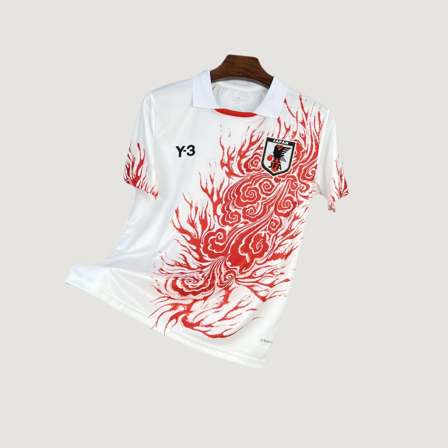 Japon – Maillot Édition Spéciale Y-3 25/26 – Blanc, Rouge