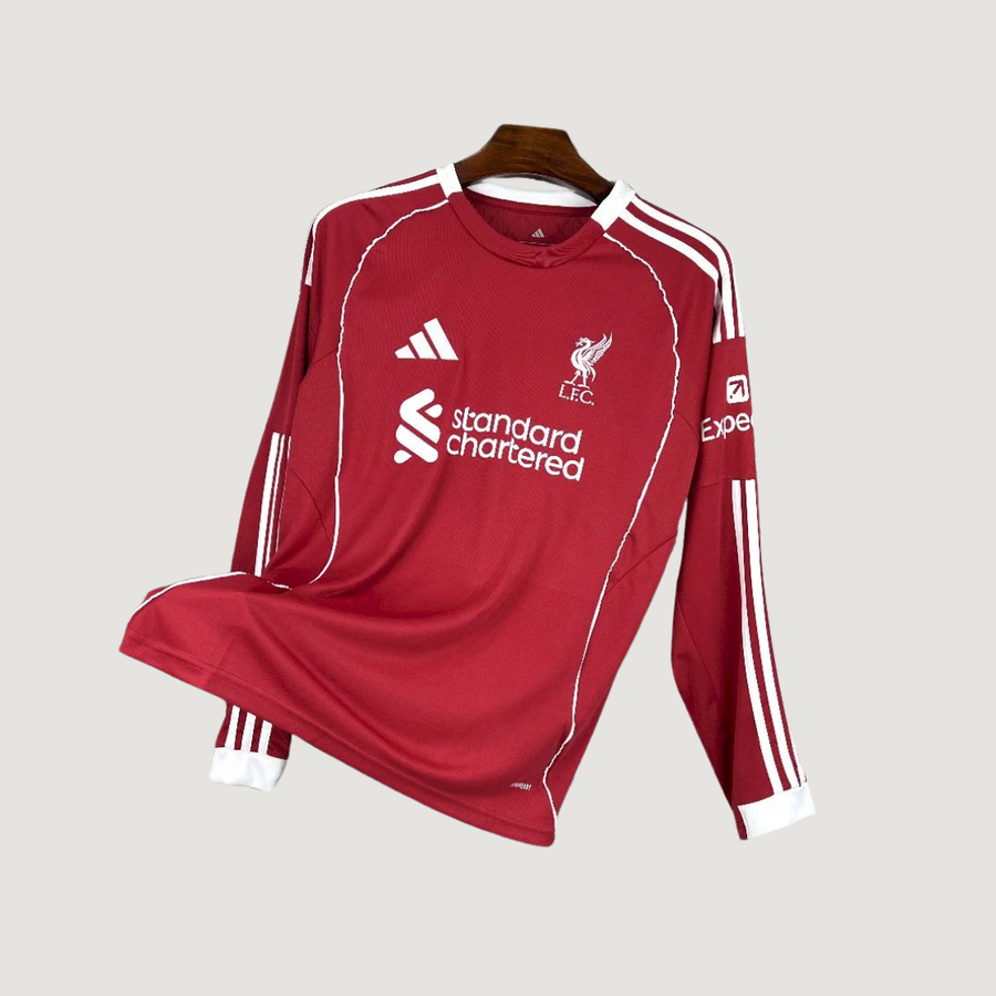 Liverpool – Maillot Domicile 25/26 Manches Longues – Rouge