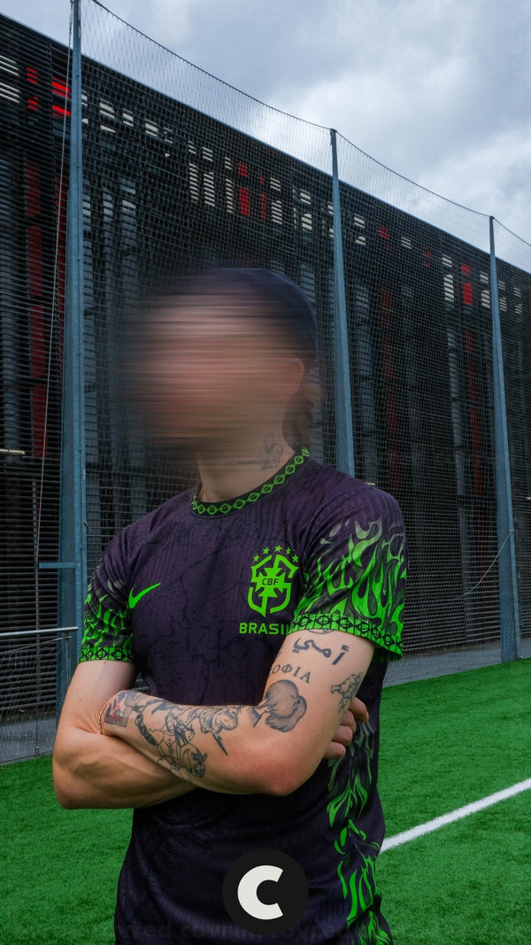 Brésil – Maillot Concept 2026 – Noir, Vert Fluo