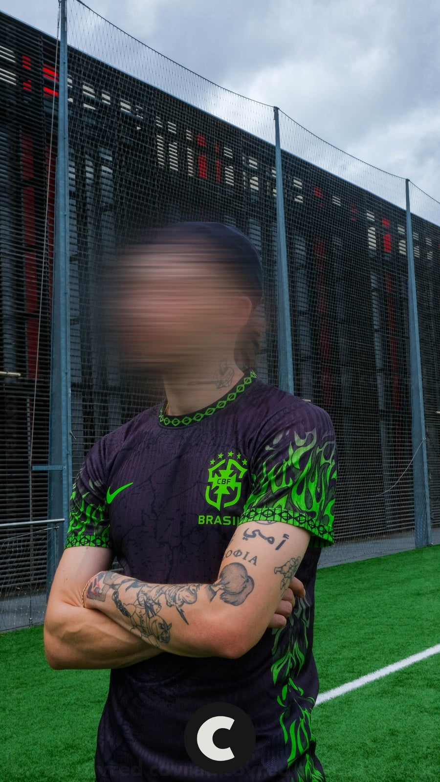 Brésil – Maillot Concept 2026 – Noir, Vert Fluo