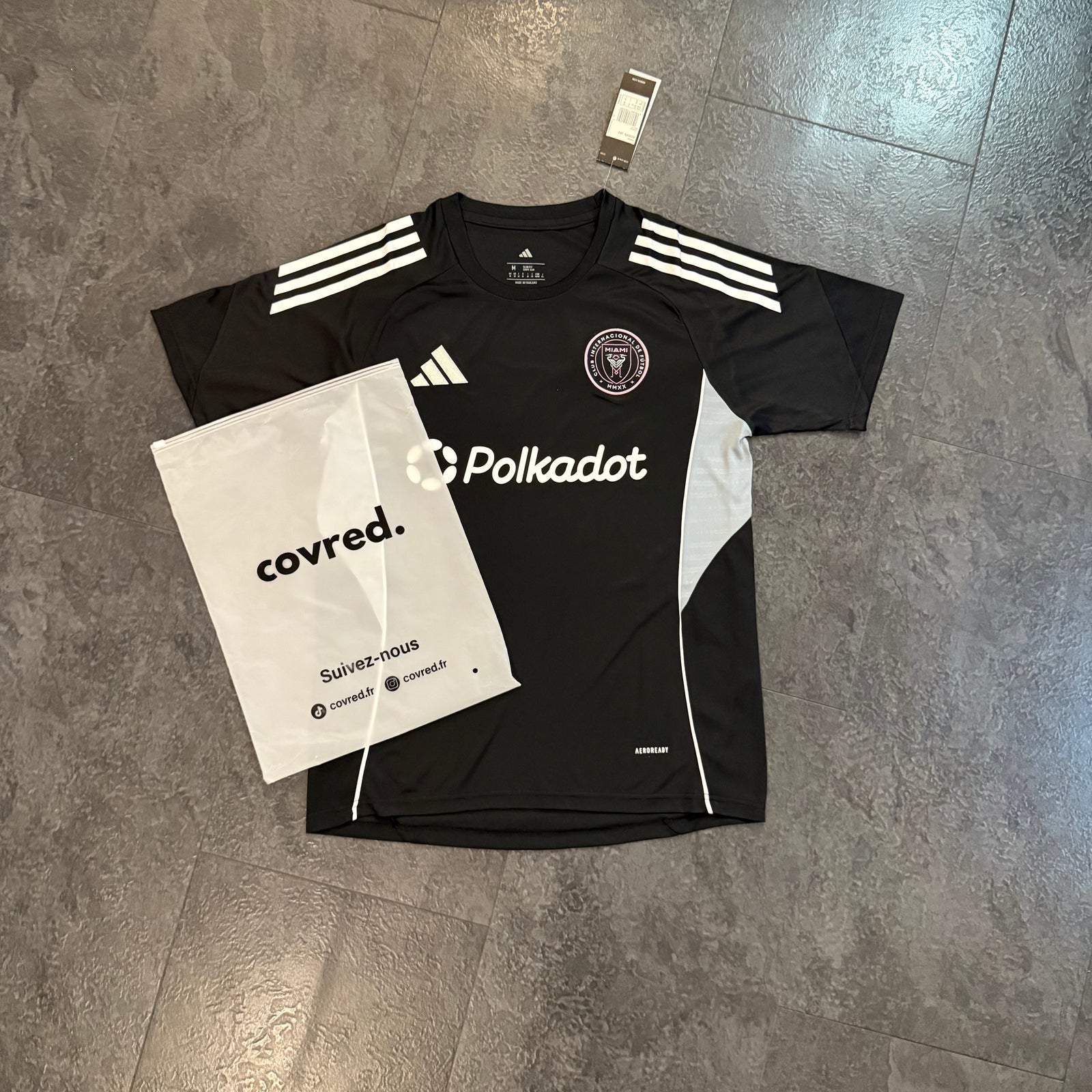 Inter Miami – Maillot d’Entraînement 2025/26 – Noir, Gris