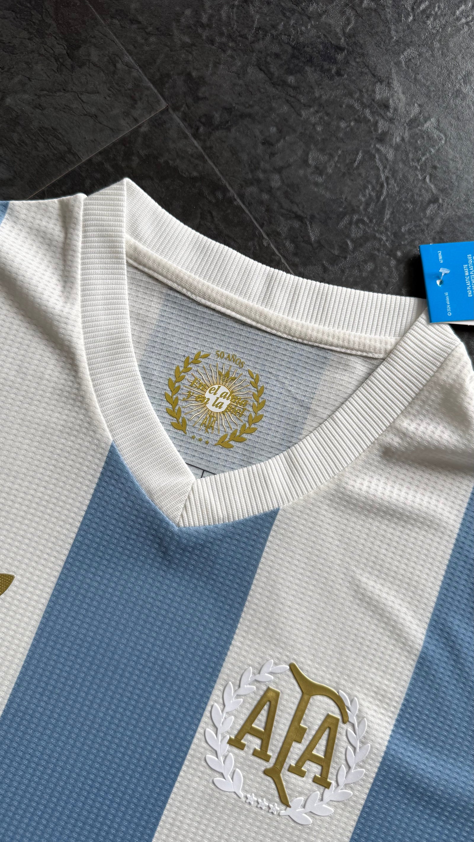 Argentine – Maillot Retro 50ème Anniversaire – Bleu ciel