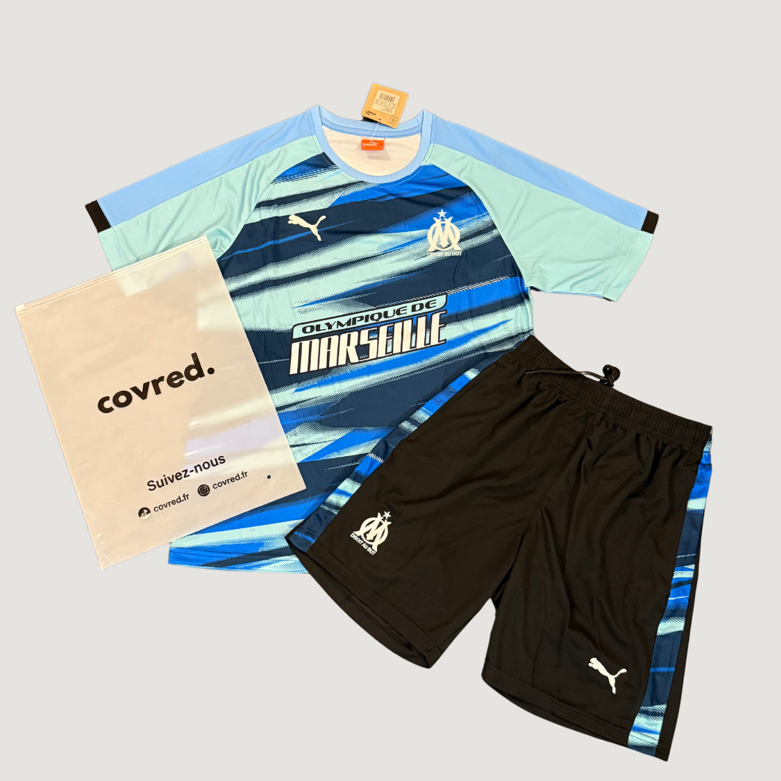 Olympique de Marseille – Ensemble Maillot & Short Édition Spéciale 2025/26 – Bleu