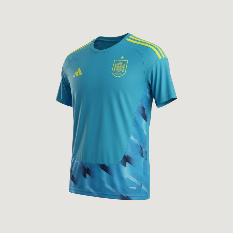 Espagne – Maillot Gardien Coupe du Monde 2026 – Bleu turquoise, Jaune